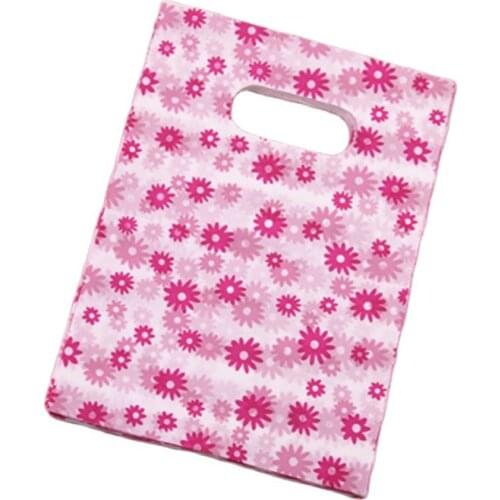 2017 New Style Wholesale 100pcs/lot 13*18cm Fashion Gift Packaging Bags With Beautiful Flower Favor Birthday Present Gift Bags