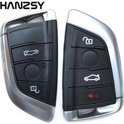 3/4 Buttons For BMW X1 X5 X6 X5M X6M For 1 2 7 Series Replacement Remote Smart Key Fob Case shell Cover Uncut Blade