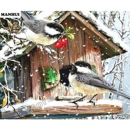 Diy daimond painting resin mosaic diamond painting full square drill diamond 3d cross stitch embroidery Birds BFC008