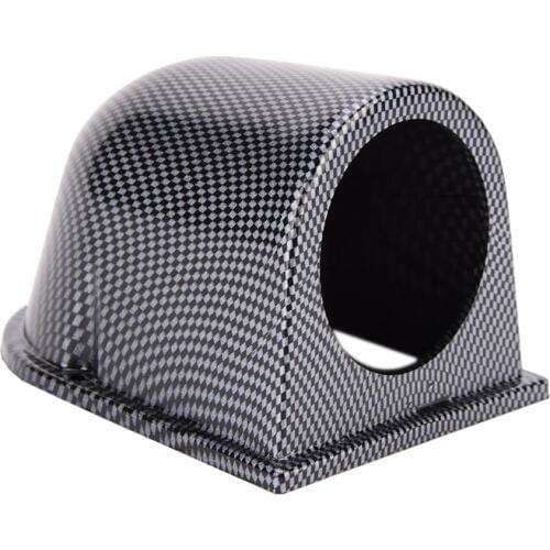 Car Carbon Fiber Look Dash 1 Hole Single Gauge Meter Mount Holder Pod 52mm
