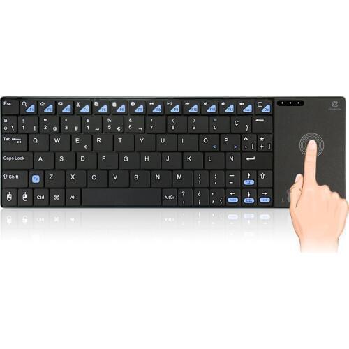 Genuine Zoweetek Mini i12plus 2.4GHz Russian Spanish English Teclado Wireless Keyboard withTouchpad for Android SmartTV Box