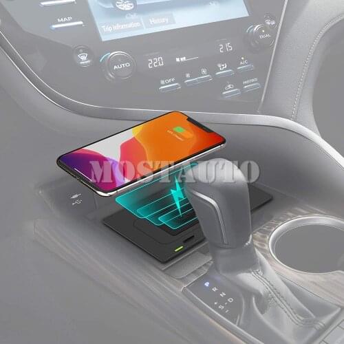 The Phone With QI Wireless Charging For Toyota Camry Wireless Car Charger Wireless Phone Fast Charging Pad 2018-2021
