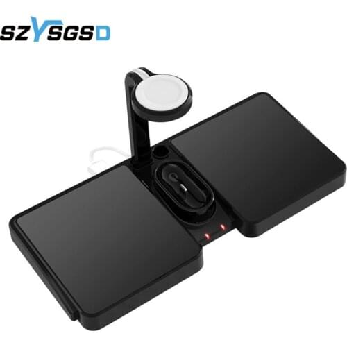 SZYSGSD 5 in 1 10W Wireless charger for Airpods 2 1 Charging station for iPhone 12 11 Max XS XR Charging stand for iWatch 5 4 3