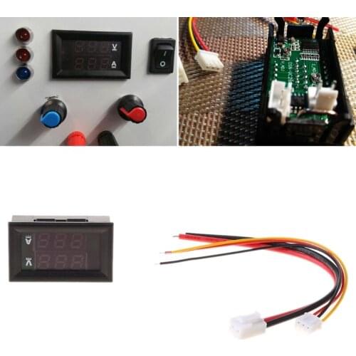 F2TE Digital Voltmeter Ammeter DC100V 10A Panel Amp Volt Voltage Current Meter Tester