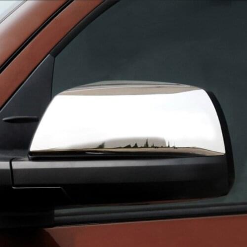 For Toyota Tundra Crew Max 08-15 Sequoia ABS Polish Chrome Side Rearview Mirror Cover Trim Sticker 2pcs/set