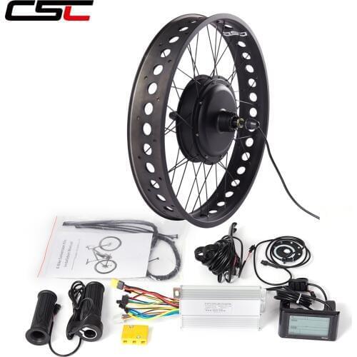 Ebike snow Front Rear hub motor wheel 20 24 26inch 4.0 Tyre 48V 1500W Fat Electric bicycle Conversion Kit