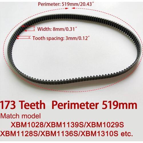 173T Breadmaker Conveyor Belts bread machine belts Bread Maker Parts 173Teeth Perimeter 519mm Kitchen Appliance accessories