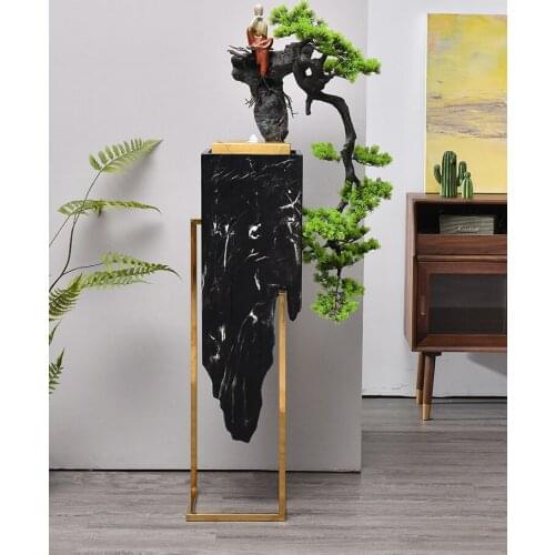 TT Artificial Greeting Pine Flowing Water Ornaments Creative Living Room Lobby Home Decoration New Chinese Modern Landscape