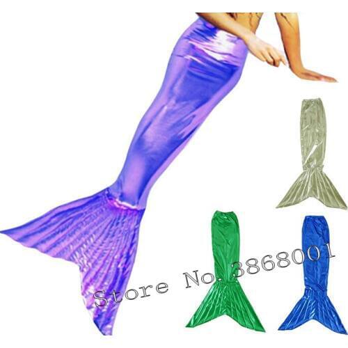 Custom made Zentai Catsuit Tights Shiny Metallic Fancy mermaid tail women girl Mermaid Tail Swim Bikini Swimsuit Swimming