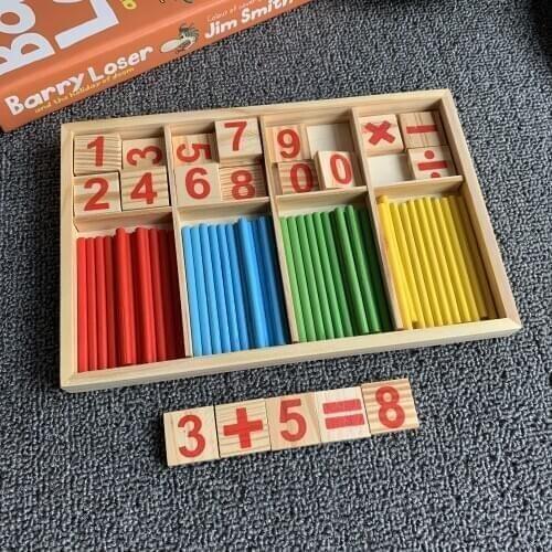 JaeerToy Math Toys for Children Baby Wooden Toys for Kids Montessori Early Education 3456 Years Old