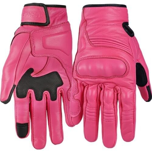 Motorcycle leather anti-drop gloves cycling gloves touch screen cowhide retro motorcycle rider equipment four seasons windproof