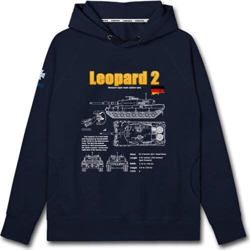 German Army Leopard 2 Main Battle Tank Leopard 2 World War II Army Military mens hoodies printed men for men autumn clothes