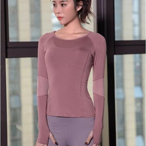 2021 New Blue Black Rose Sports Tops Gym Women Fitness T Shirt Woman Long Sleeve Yoga Top Mesh Womens Gym Tops Sport Wear Women