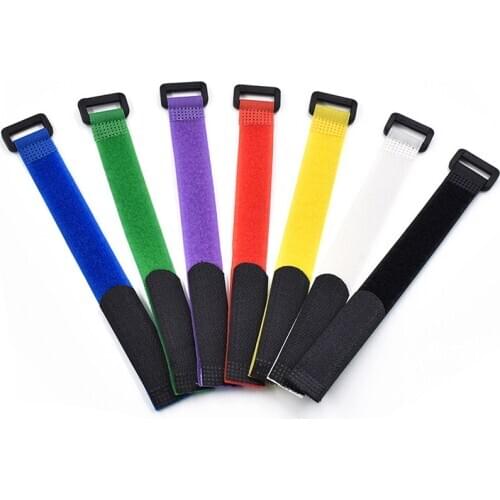 20pcs plastic Nylon Hook Loop Strap Cable Ties mix belting Reusable Wire Organizer Self Adhesive Clip Holder Ties Strap 20/30cm