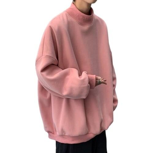 Autumn Hoodie Mens Fashion Casual Stand-up Collar Sweatshirt Men Streetwear Loose Hip-hop Pullover Hoodies anime толстовка