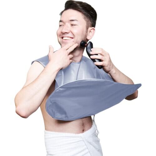 Portable Foldable Beard Shaving Cloth Waterproof Barber Wrap Haircut Cloak Hair Cutting Cape Home DIY Men Beard Shaving Wrap