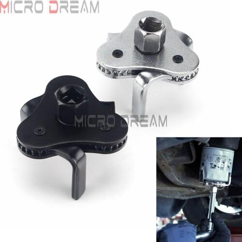 Portable 3 Jaw Adjustable 45# Carbon Steel Oil Filter Wrench Kit Cars Trucks Repair Tool Easy To Remove 2" to 4 1/2" Filters