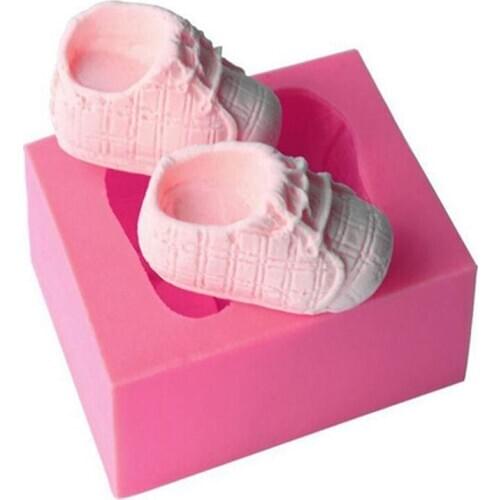 Baby Shoes Soap Silicone Mold Chocolate Pastry Mould Ice Cube Jelly Pudding Molds Cake Decoration DIY Baking Tools