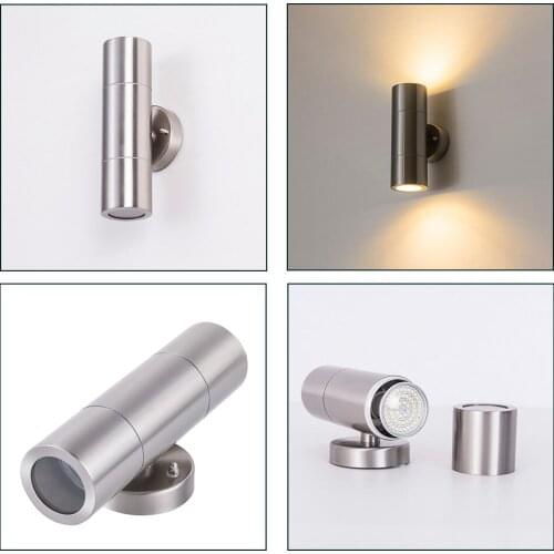 2x5W GU10 outdoor wall lamp Stainless steel up down Led Wall Light Outdoor Porch Lights led 10W Bracket Lamp