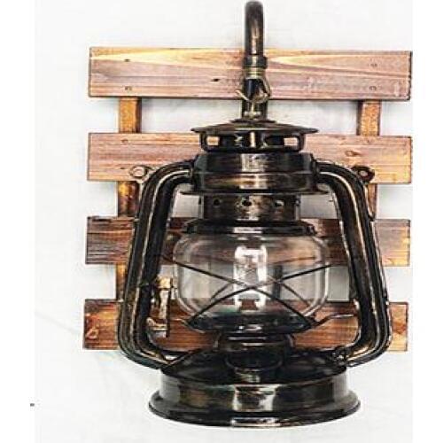 Vintage retro bronze iron lantern Kerosene wall lamp E27 for hallway Bathroom bar Vanity night Lights fixture sconce bedroom