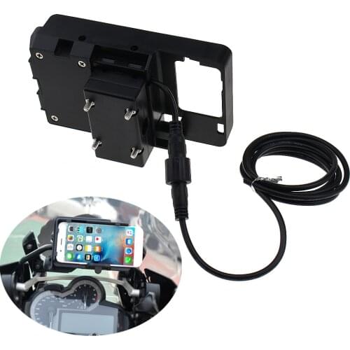 Motorcycle USB Charger Mobile Phone Holder Stand Bracket for BMW R1200GS LC&Adventure 2014 2015 2016 2017 for S1000XR R1200RS