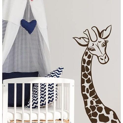 Giraffe Wall Decal Cute Animals Wall Stickers For Nursery Kids Baby Bedroom Wall Decor Art Mural Home Decoration Wallpaper 6950