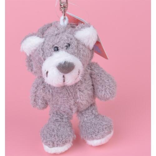 1 Pcs Grey Cap Bear Plush Pendant Toy, Kids Doll Keychain / Keyholder Gift Free Shipping