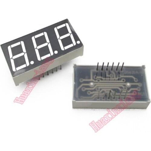 10PCS/Lot 0.56" 0.56 inch 3 Digits 7 Seven Segment Numeric Digital Display Red Color LED Common Cathode/Anode