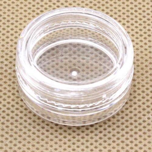 1000pcs/lot High quality clear 3g plastic cream jar for loose powder cream cosmetic container wholesale