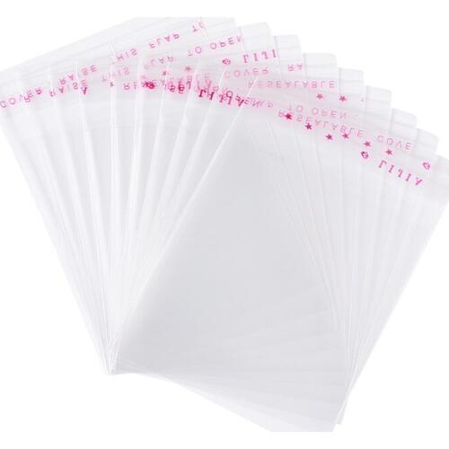 1000pcs Wholesale Clear Self-Adhesive Self-Sealing OPP Plastic Cellophane Bags Rectangle for Packaging Resealable Bag Gift Bag