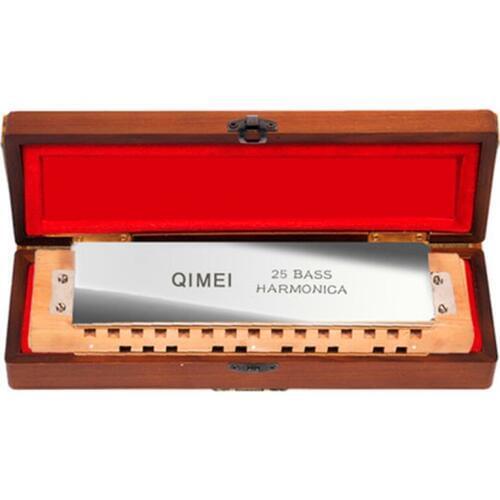 25 Hole Melody Bass Harmonica Wooden Comb Armonica a Bocca Musical Instrument Mouth Ogan Harp band accompaniment harmonica
