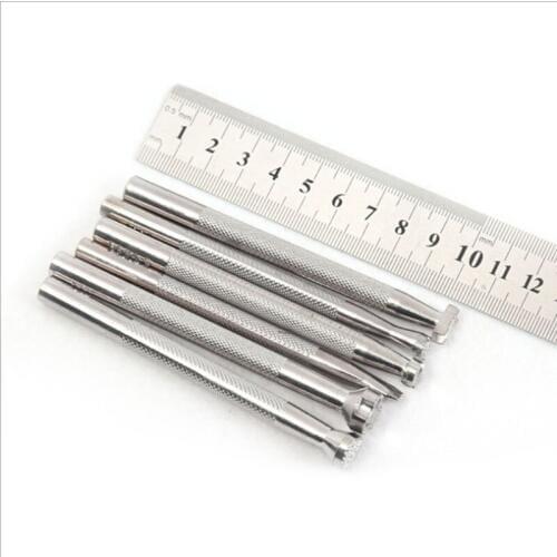 6Pcs/Set Leather Printing Tool Alloy Carving Making Craft Punch Stamps Handmade Sculpture Printed DIY