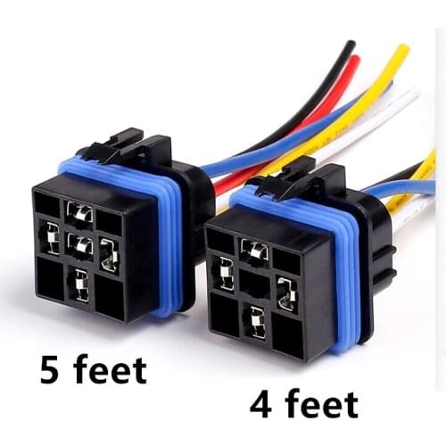 Car waterproof relay 40A80A integrated waterproof 4 feet 5 feet automobile motorcycle modified universal 12V24V
