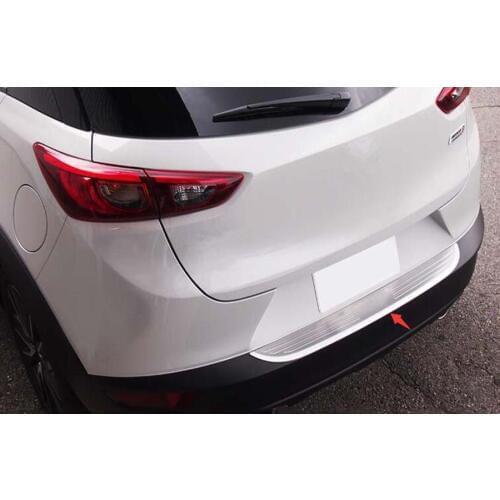 YAQUICKA Stainless Steel Car Rear Bumper Trunk Door Sill Plate Pedal Cover Trim Styling Moldings For Mazda CX-3 CX3 2017 2018