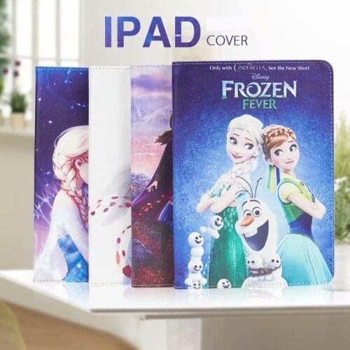 Disney Frozen Elsa Cover for IPad 9.7 2017 2018 Mini Case for IPad 10.2 Pro 9.7 Tablet Soft Silicon Stand Funda Case for Air 1 2