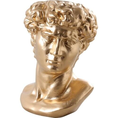 SALES DAVID VASE STATUE RETRO FLOWER POT SCULPTURE HOME FURNISHING CEMENT CRAFTS DECORATION LIVINGROOM PLASTER ORNAMENT R124