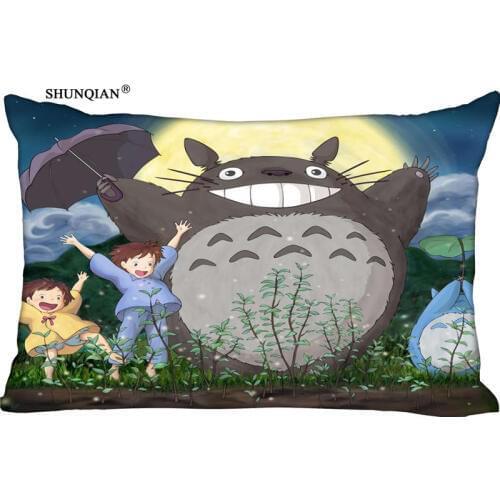 Home Textile My neighbor totoro Pillow Case (Two sides) Custom Zippered Rectangle soft Pillow cover New arrival