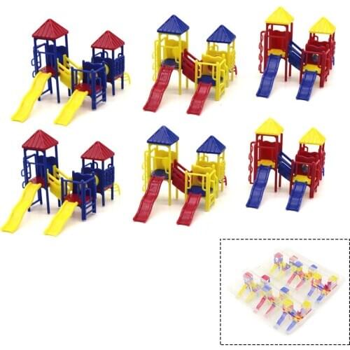 Ho scale construction toy playground scale Slide Model Kids Slide for outdoor scenery