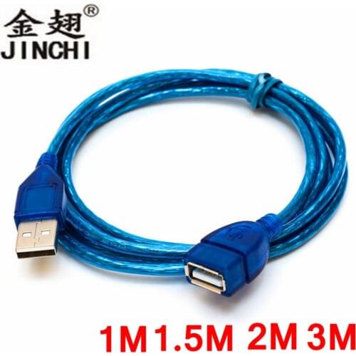 JINCHI 1M/1.5M/2M Super Long USB 2.0 Male To Female Extension Cable High Speed USB Extension Data Transfer Sync Cable For PC
