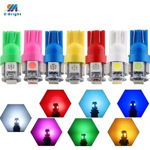 T10 158 2825 Light Bulbs 194 168 W5W Car Bulb 12V 24V DC Super Bright for Interior Reading License Plate Lights Pink White 100pc