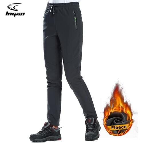 LNGXO Waterproof Winter Pants Women Outdoor Warm Softshell Fleece Trousers Trekking Camping Climbing Skiing Hiking Rain Pants