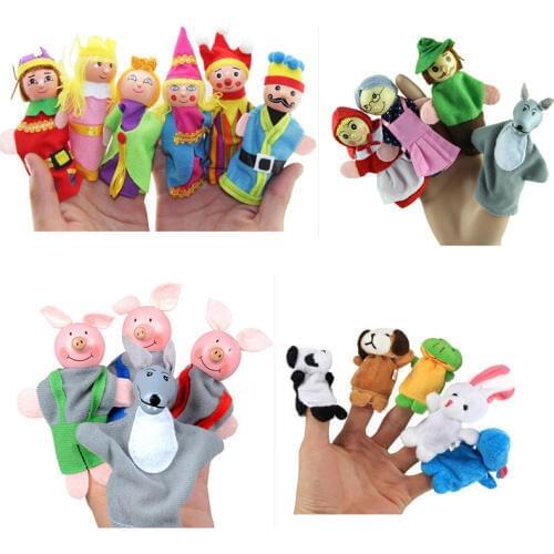 Montessori Finger Hand Puppet Handpop Cartoon Fun Funny Gadgets Family Party Accessories Toys For Children Gift Vingerpoppetjes