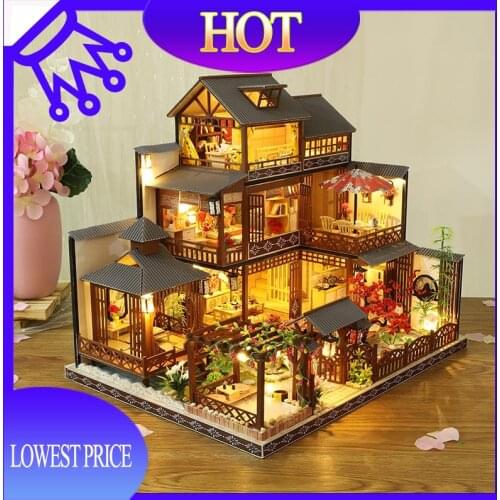 2020 NEW Wooden Hand Assembled Building Model DIY Cottage Large Villa Creative Girl Gift Holiday Birthday Gift