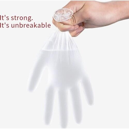 New Hot 100pcs/Box Disposable Vinyl Transparent Gloves Kitchen Dishwash Household Garden Cleaning Gloves SMR88