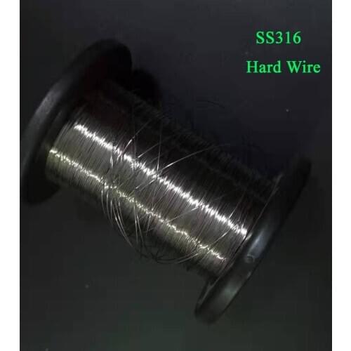 100 Meters, SS316 Stainless Steel Hard Condition Wire DIY Bright Steel Wire