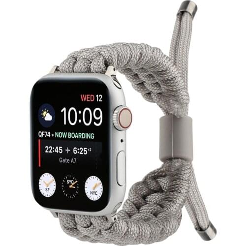 The nylon braided strap is for Apple Watch iWatch 6 SE 5 4 3 2 strap 44mm 42mm 40mm 38mm outdoor survival rope wristband band
