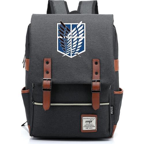 Anime Cartoon Attack on Titan Freedom Wings Buckle Children School bag Teenagers Student Schoolbags Women Bagpack Men Backpack
