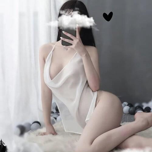 Sexy Erotic Women Underwear Halter Sleepwear Night Gown Babydoll Nightie Robe Sexy Night Gown Women Exotic Apparel Hot Sex Movie