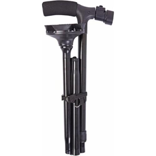 Foldable telescopic folding crutches elderly crutches LED walking reliable crutches elderly crutches