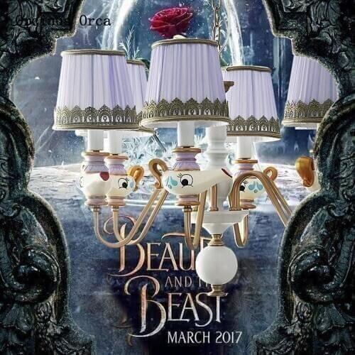 American color teapot chandelier Boy Girl Bedroom childrens room lamp creative cartoon led god lamp chandelier